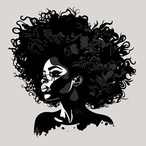 vector black women with afro