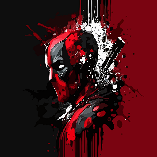 deadpool vector 2 tone design