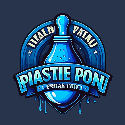 a vector logo about a renting pool company. Must be blue and contain a drop of water