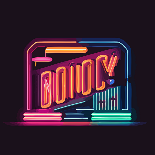 simple, vector art, vector, vector logo, 2d, bar signs no text , Pastel, Neon