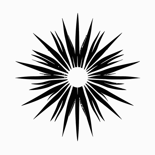 iconic logo, minimalistic, sun edm, black vector over white background