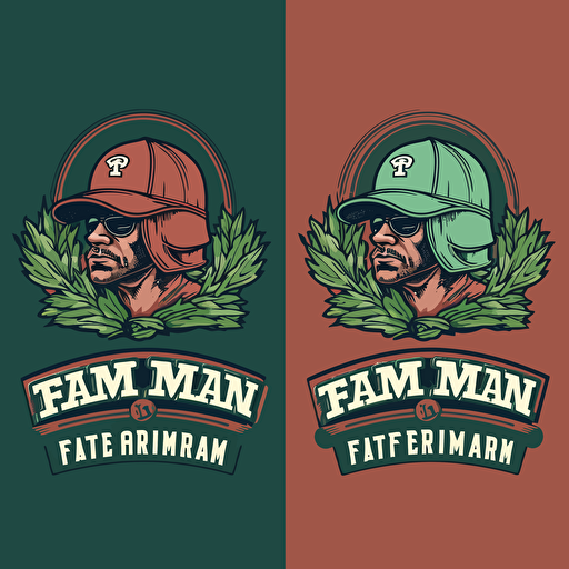 2 color vector logo for a baseball team called farm team