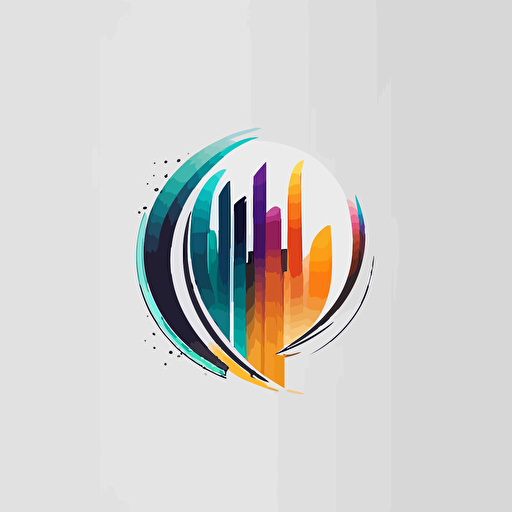 logo, design agency, minimalistic, futuristic, abstract, white background, Vector