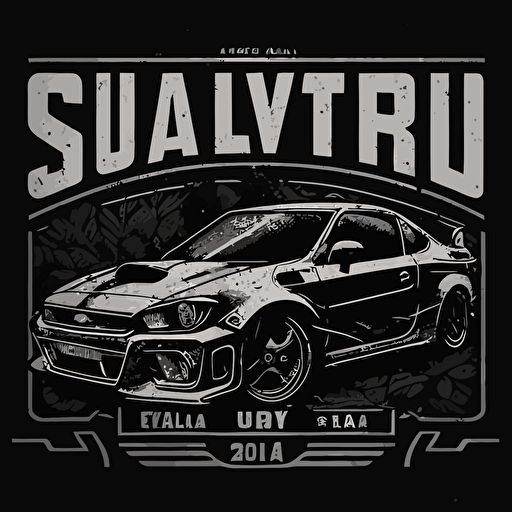 subaru club almaty vector black white