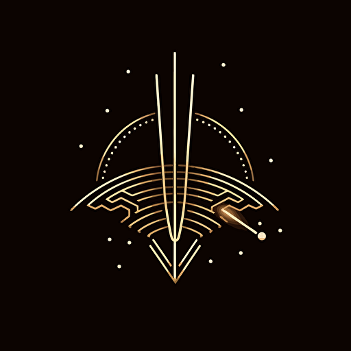 retro iconic logo of a mouse arrow hit by light, white vector, on black background
