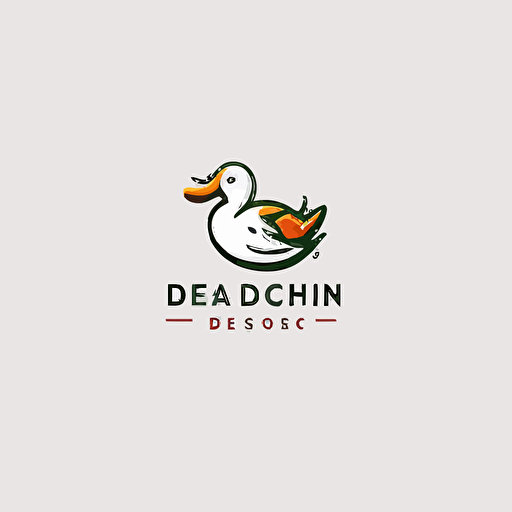 duck logo design, for chinese restaurant, vector logo, minimal, modern, cute, chili pepper, clean, white background