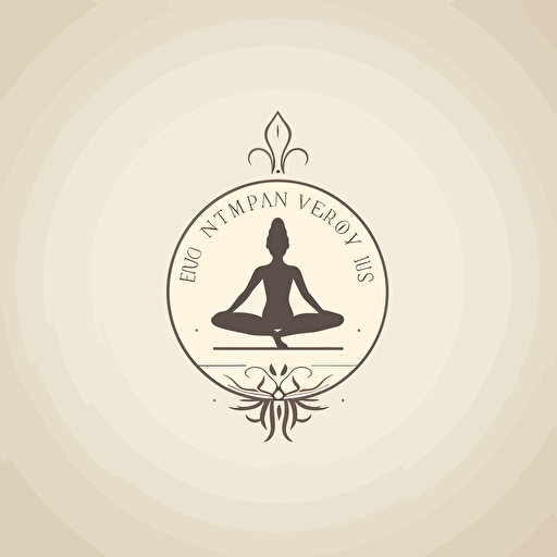 yoga studio logo, minimal , vector, precise vector,
