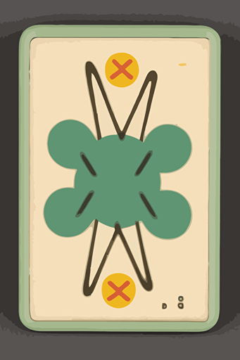A card back, in the style of [Mid-century Modern], featuring [abstract shapes], [bold colors], [mint green], and [stylized atomic symbols]. Drawn all the way to the edges with no background visible. The card back should have a unique design, with elements of symmetry and repetition, Flat with no shadow, no script, horizontal symmetry, while still maintaining a cohesive look and feel. The overall design should evoke a sense of [mod sophistication], playfulness, and [atomic age glamour], The final product should be high-quality, vector artwork, suitable for printing on the backs of standard playing cards.