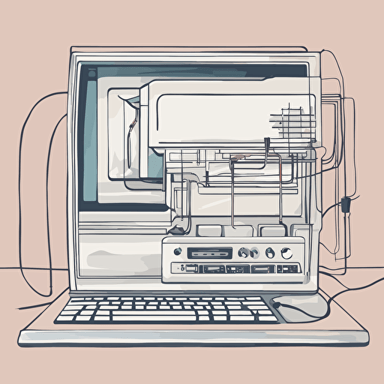 a diagram of a computer connected to a server