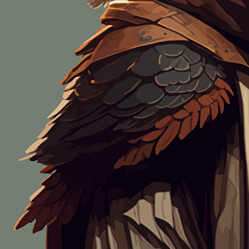 Aarakocra monk, vector illustration