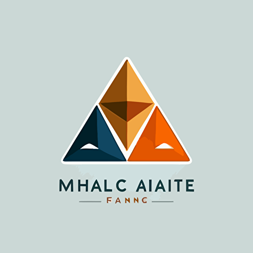 a minimalistic vector logo for a medical group, simple, flat, chats, analytical, triangular