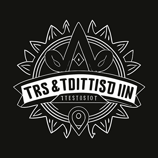 A vector black line 2d simple logo with the name Tristan & Abu Creative Productions