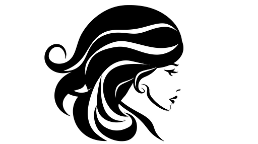 a vector logo for a princess, black on white, simple, vector,
