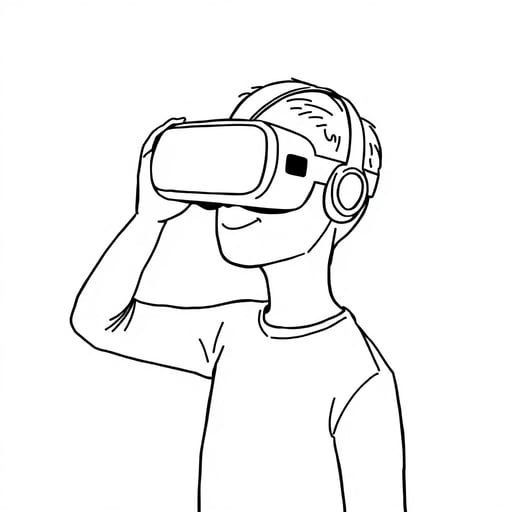 a person using a vr 