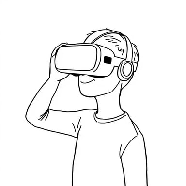 a person using a vr 