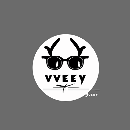 Minimalist Vector logo for the name „VEYVEY“ using the font „Druk Wide“, 2d, black and white