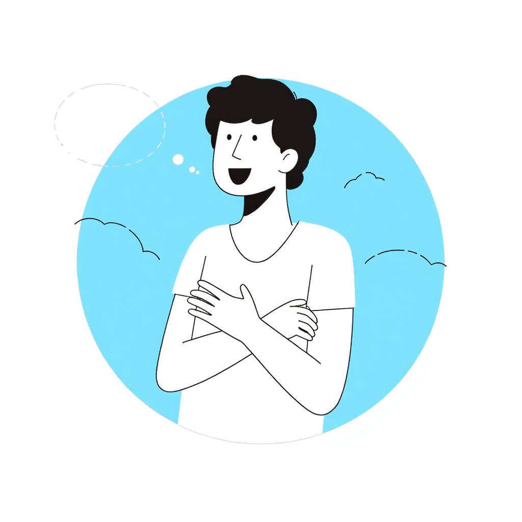 a person daydreaming