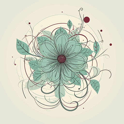 symatrical minimalist vector flower