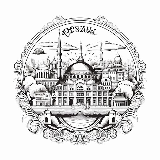 black and white vector design for 100. year of turkish goverment republic