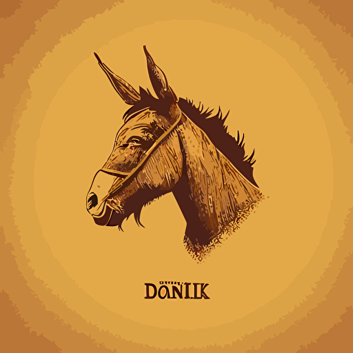 donkey brank logo minimalist vector art