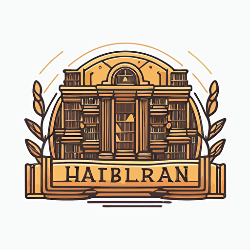 line vector logo for a library-themed search engine