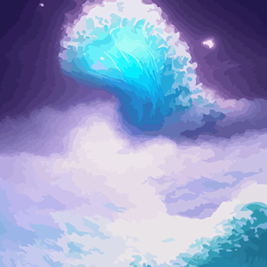 detailed 3d render wave rising meet stars highly detailed digital painting concept art smooth sharp focus illustration art studio ghibli william adolphe bouguereau raphael artgerm beeple