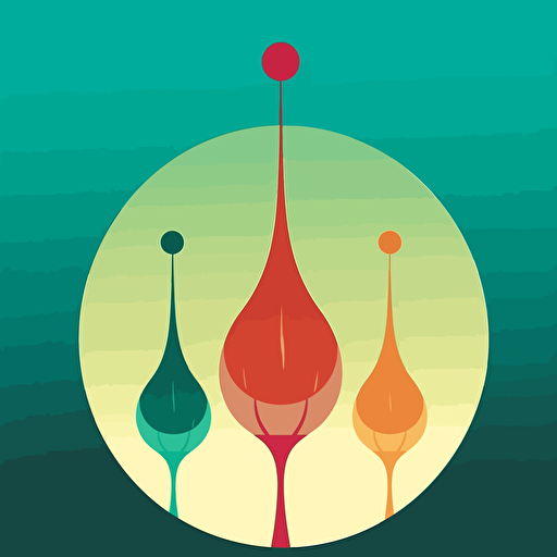 a minimalist silhouette symbolising fertility, vector art, colourful, 2d