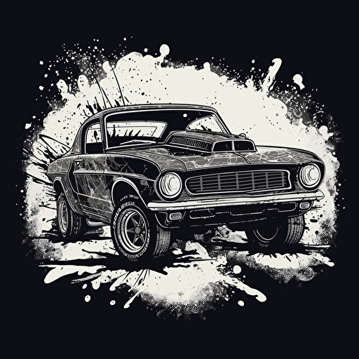 a vector monochromatic logo that includes demo derby car