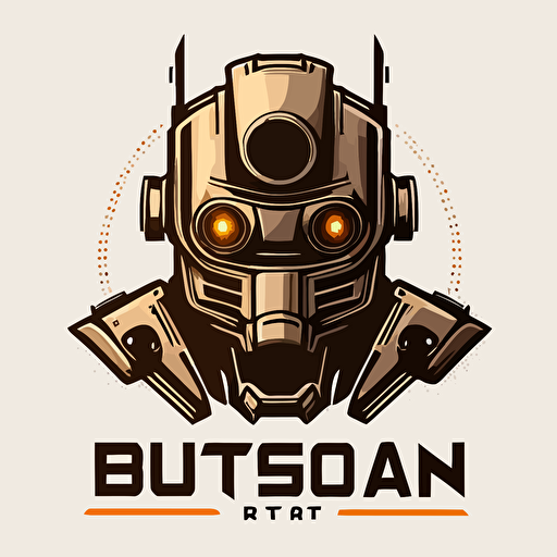 vector logo of robot, simple minimal