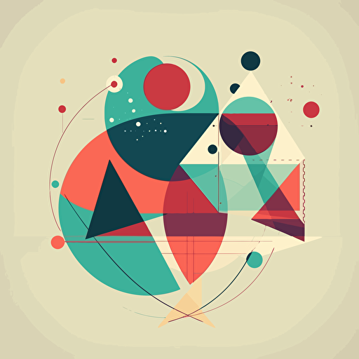 simple, minimalist, modern art, shapes, vector