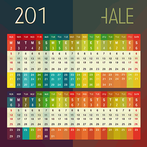 calendar in style of a poster vectorize it hd quality