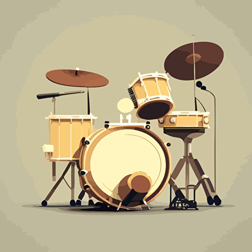 new tech minimalist style vector art of drumkit