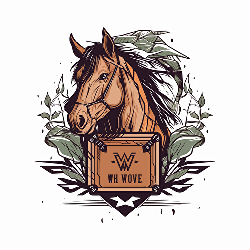 modern logo for war horse road cases, badass professional design, adobe illustrator, vector, white background, powerfull