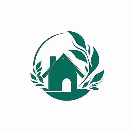 A logo of beautiful house, eco-friendly, smart vector style with no background