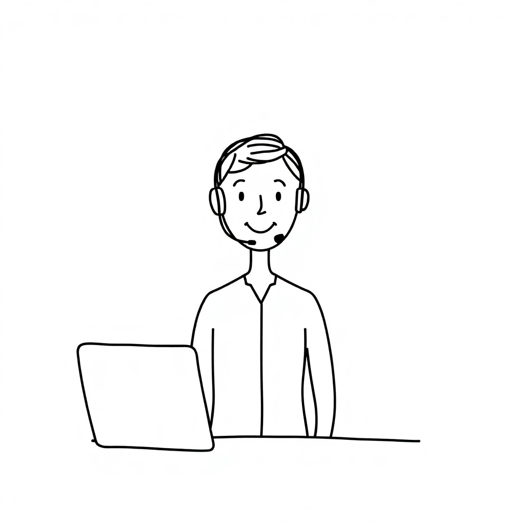 a customer support person 