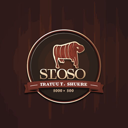 Modern vector logo, steakhouse, style 1000