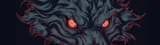 vector illustration of a loup garou, legend, frightening wolf