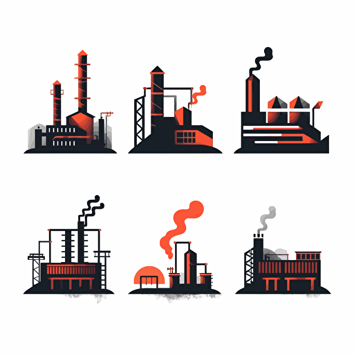 industrial minimal logo design, vector style