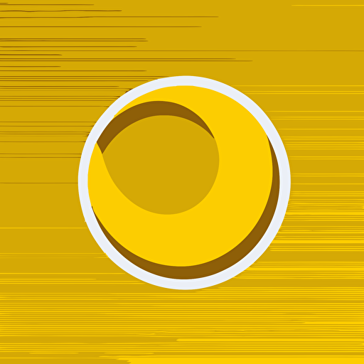 rounded logo, minimal, vector, flat, yellow