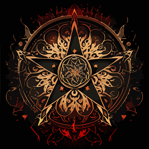 vector mandala in gothic rock music style
