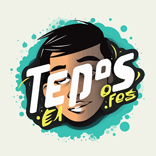 make logo with font "teenops" vector