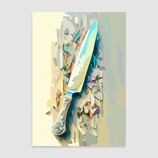 Lorentz Vector, oil painting knife, beautiful pale color,