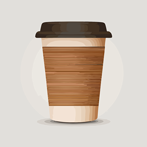 2d vector simple coffee cup icon