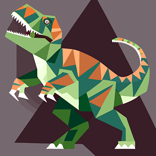 Tiled t-rex, flat, vector