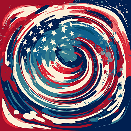 vector illustration abstract art of the American flag