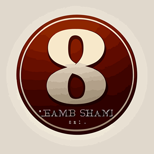 Tom Geismar style number 8 logo, simplistic, minimalistic, white background, vector image