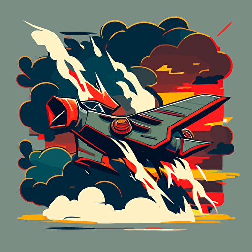 A logo for a Thunderbird in an action pose with its wings spread in a storm::Clouds in the background, code style, color, vector
