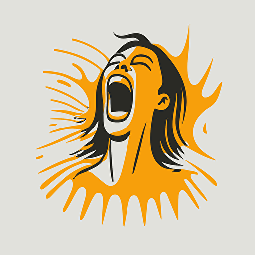 pictogram vector logo of person screaming