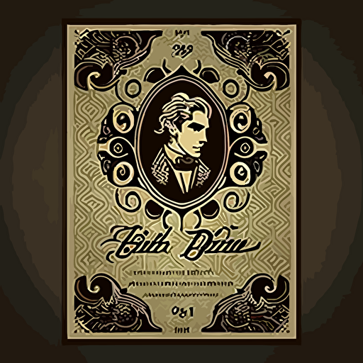 buisness card retro, simply gotic style, vector, ultra-resolution, hd