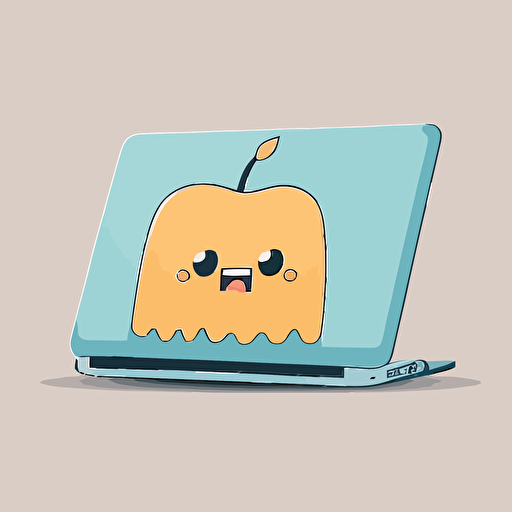 macbook illustration vector svg style cute no background